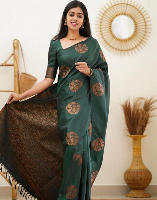 Nancy Green Soft Silk Saree