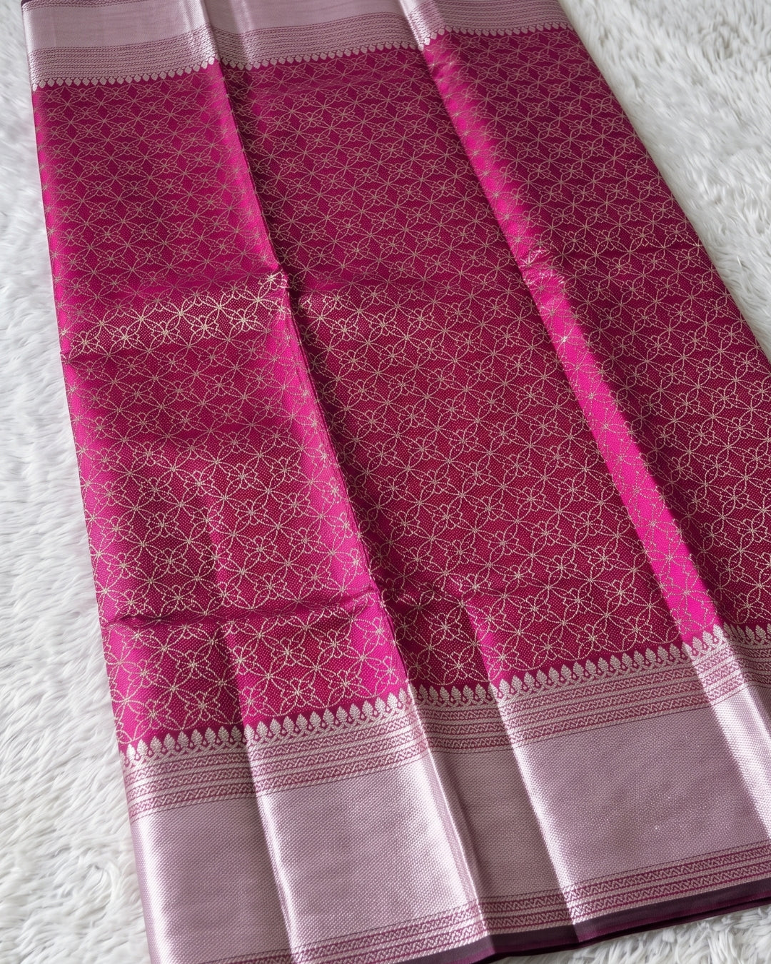 Charita - Pink Soft Banarasi Silk Saree