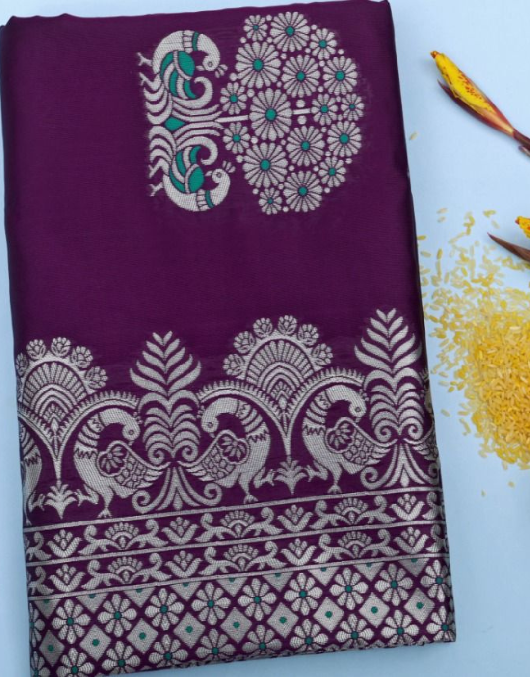 Mona Purple Soft Silk Saree