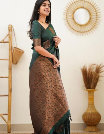 Nancy Green Soft Silk Saree