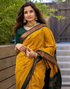 Bhavna Yellow Linen Cotton Saree