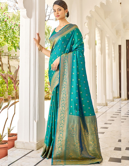 Ramagreen Daisy Kanjivaram Silk Saree