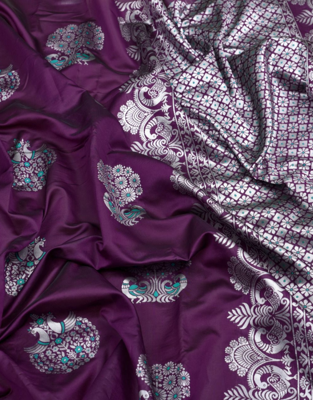 Mona Purple Soft Silk Saree