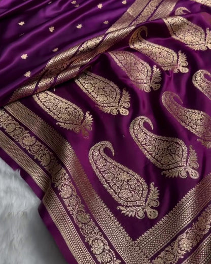Tanirika - Majestic Banarasi Purple Grace