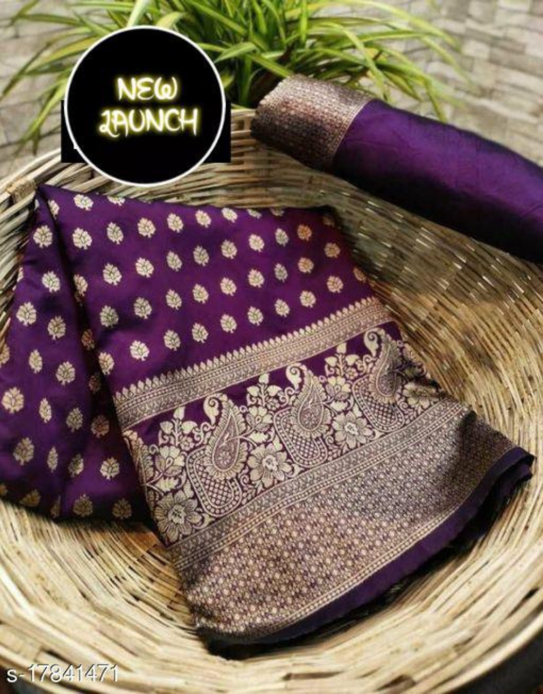 Jeel Purple Soft Silk Saree