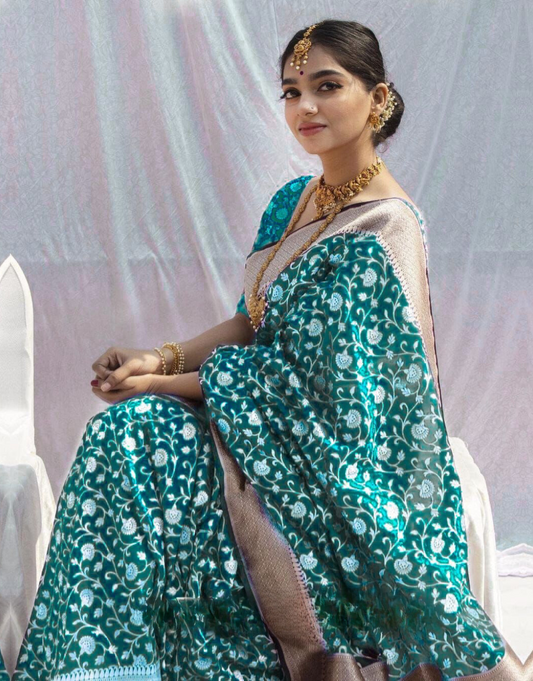 Shilpa Rama Green Kanchipuram Saree