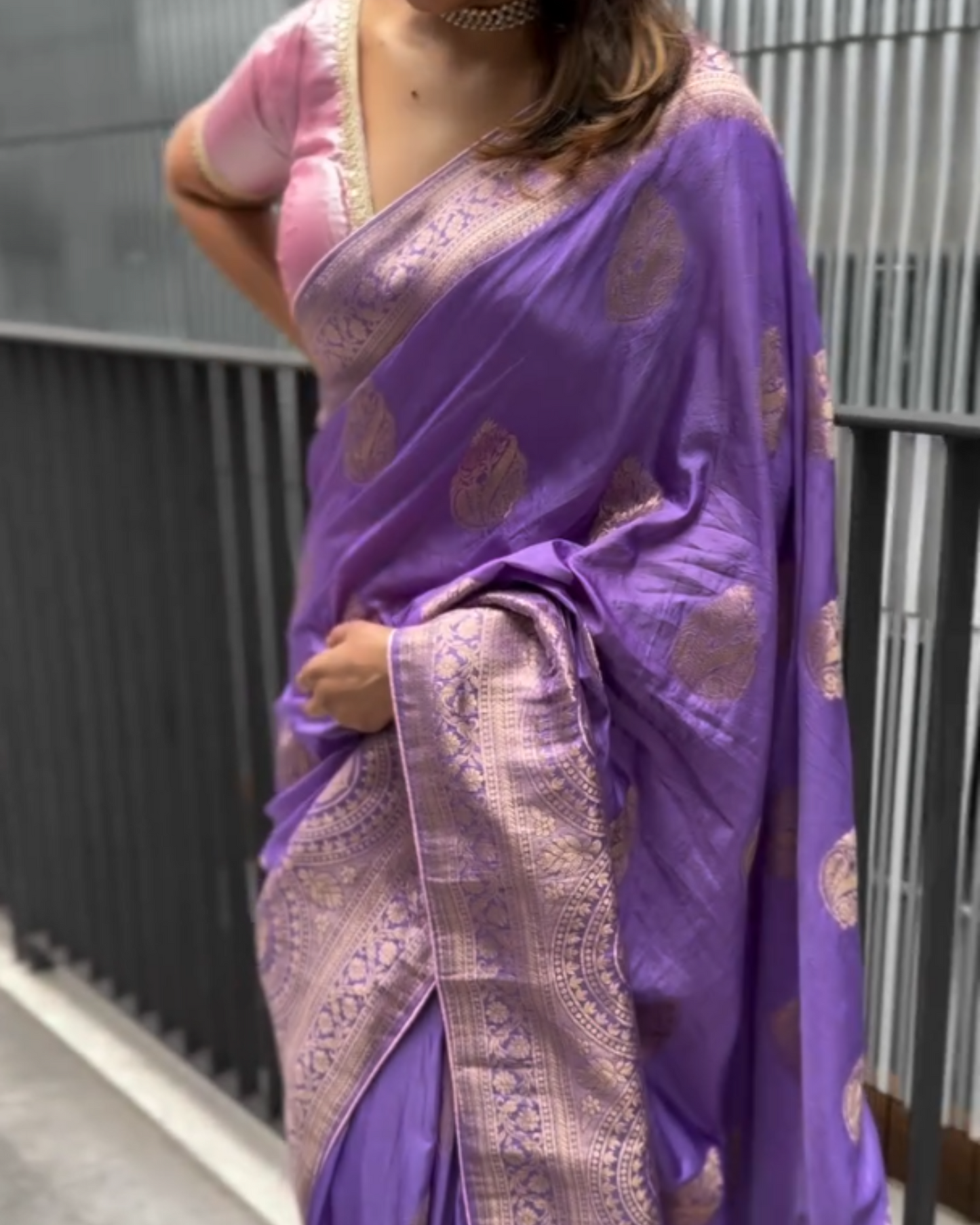 Regal Lavender - Zari Woven Silk Saree