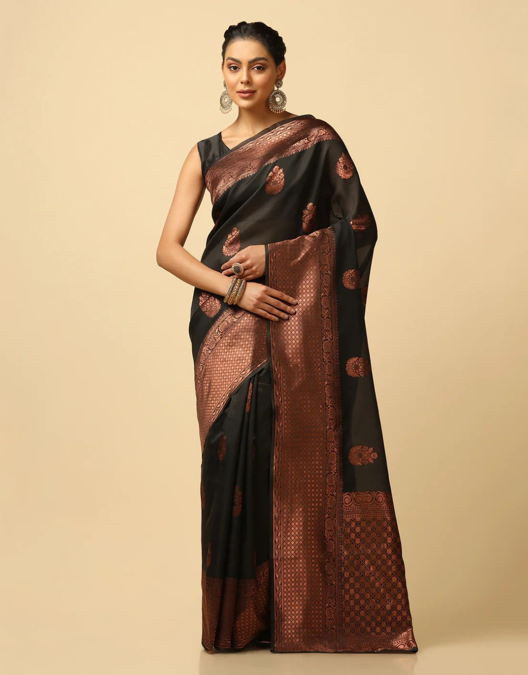 Ankita Black Soft Silk Saree