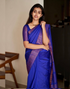 Urvisha Blue Soft Silk Saree