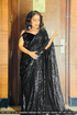 Sitara Black Georgette Sequance Saree With Blouse