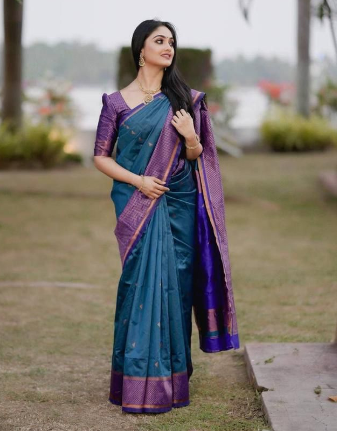 Kerry Ramagreen Soft Silk Saree