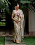 Urvi Off White Soft Silk Saree