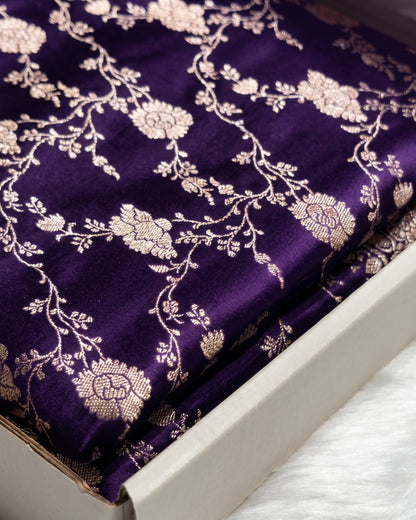 Aadhya - Royal Purple Banarasi Silk Saree
