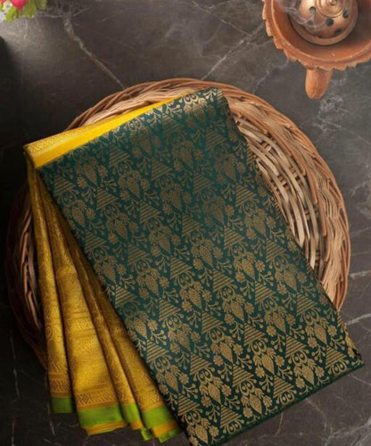 Giny Green Soft Silk Saree