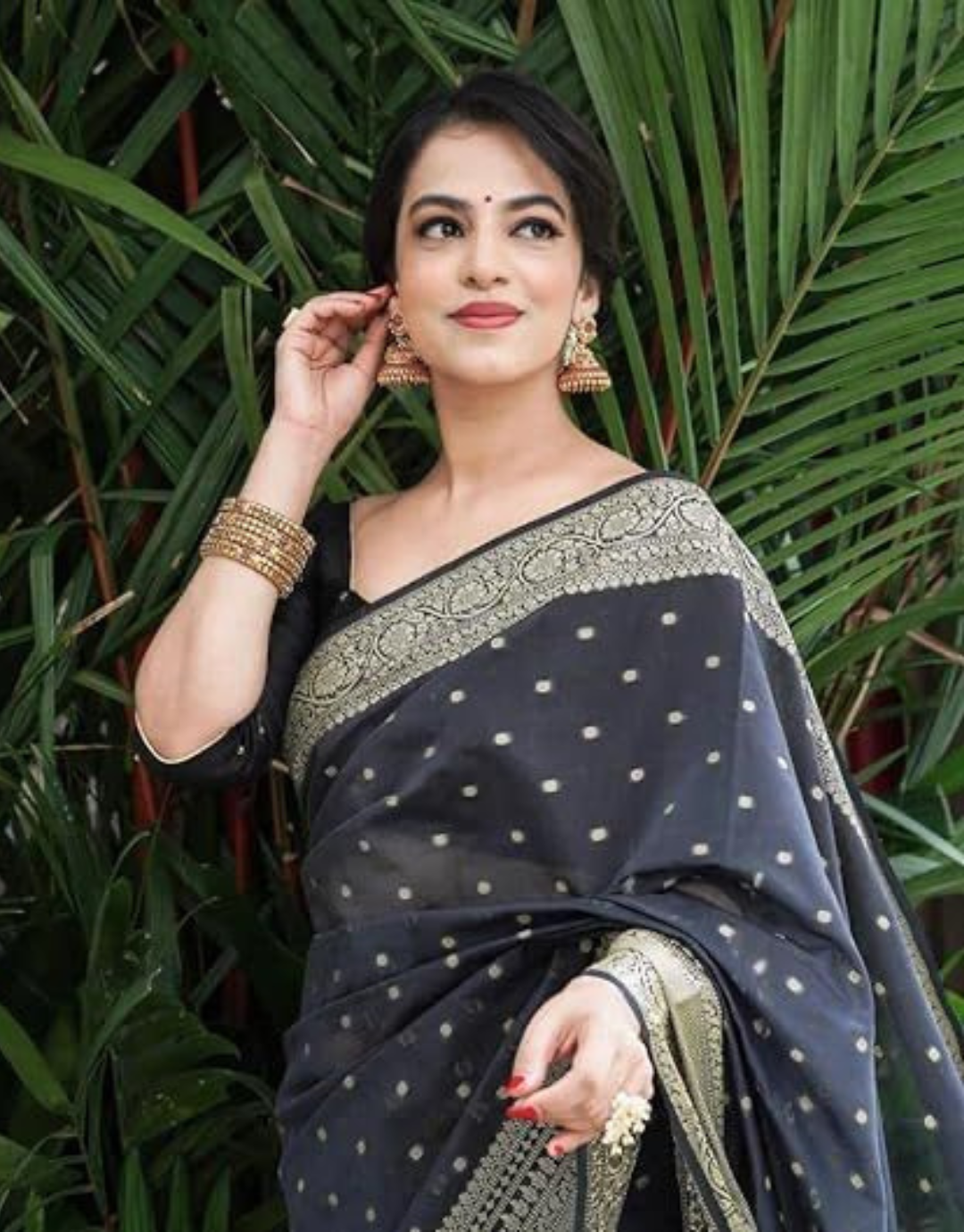 Jaya Black Banarasi Silk Saree