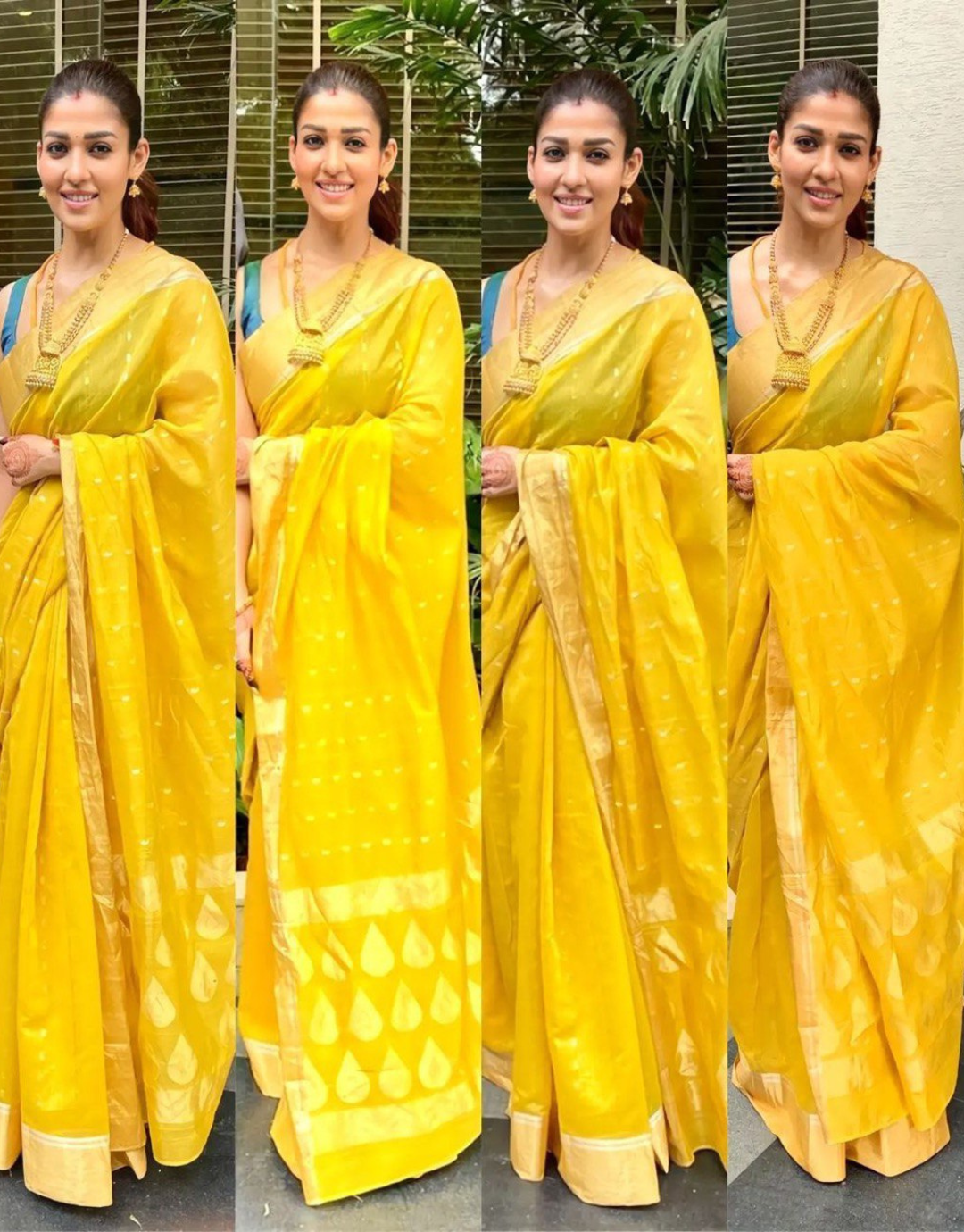 Tamanna Yellow Cotton Silk Saree With Attractive Blouse