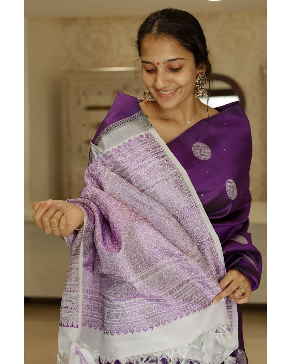 Beena Purple Soft Silk Saree