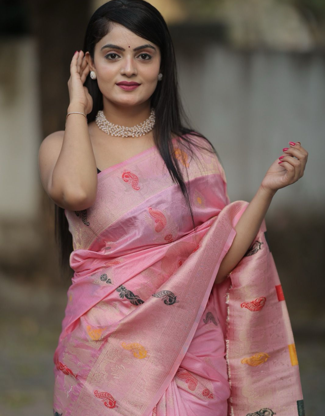 Mitra Pink Dolla Silk Saree