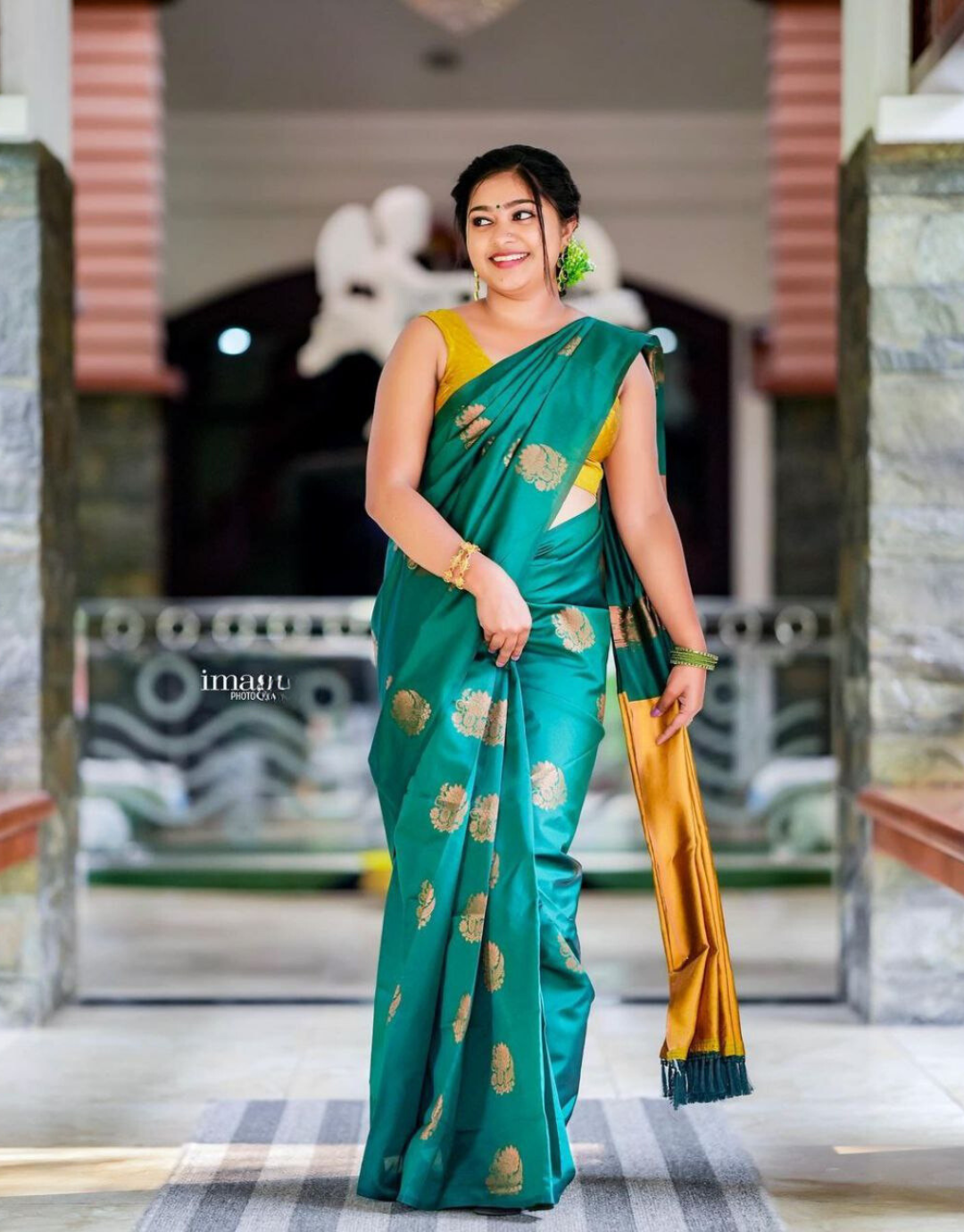 Rupali Green Soft Silk Saree