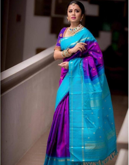 Harshita Purple Soft Silk Saree