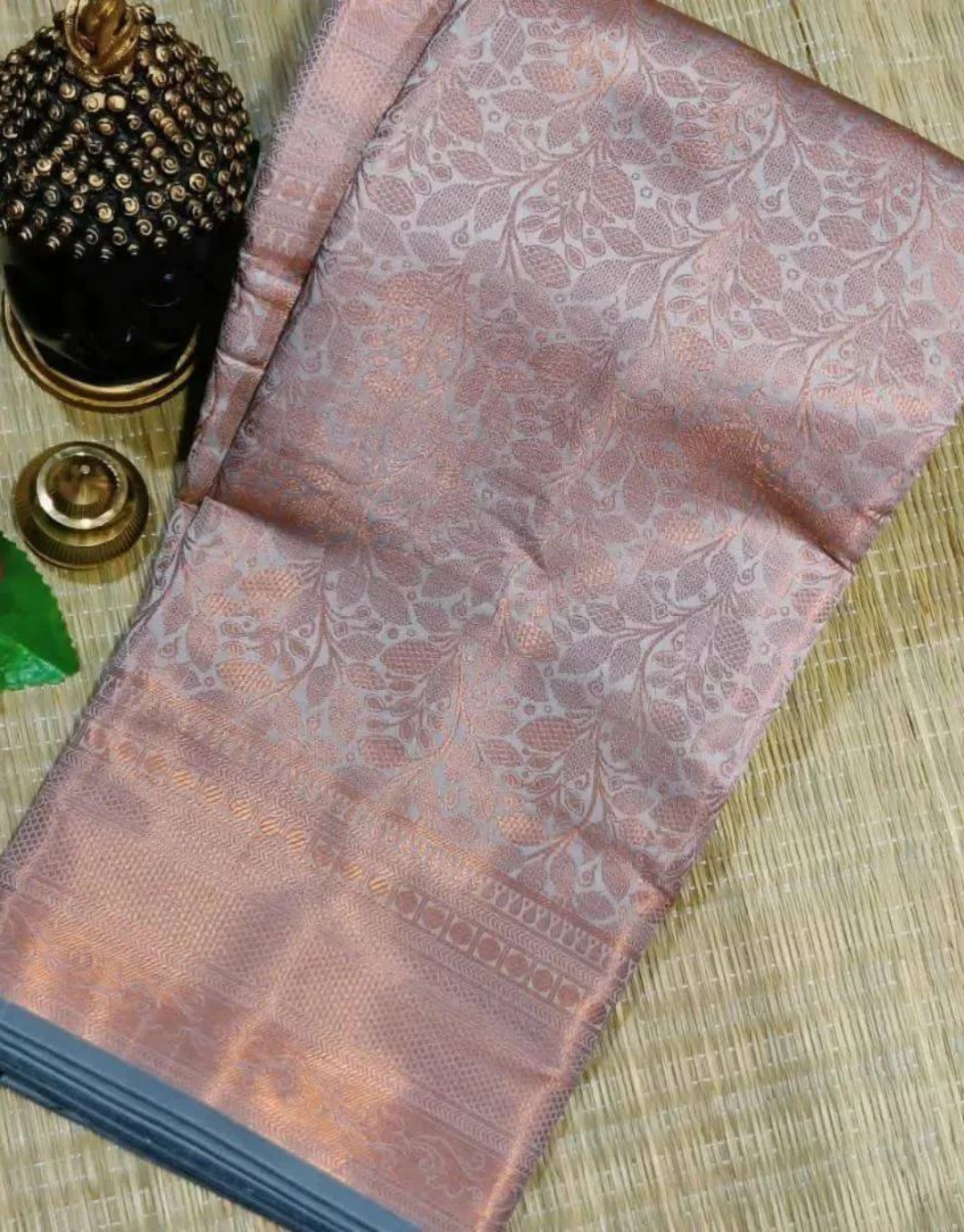 Alka Beige Banarasi Soft Silk Saree