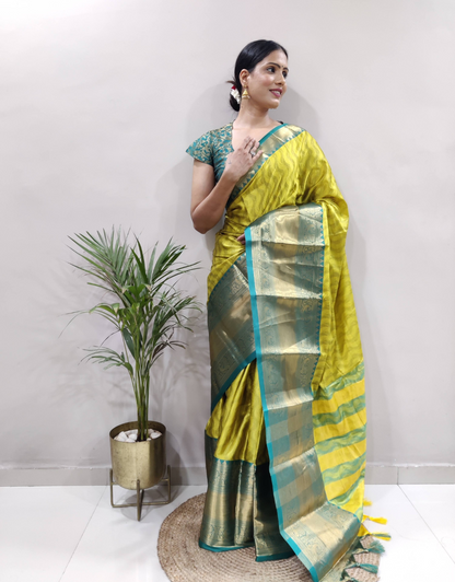 Roshni Arylide Yellow Soft Silk Saree