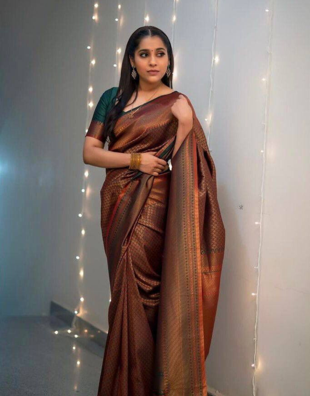 Himani Dark Green Banarasi Saree