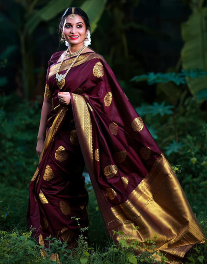 Chhaya Maroon Banarasi Silk Saree