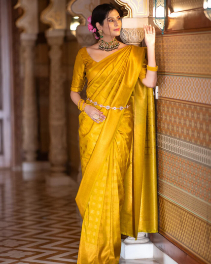 Golden woven - Banarasi Silk Saree