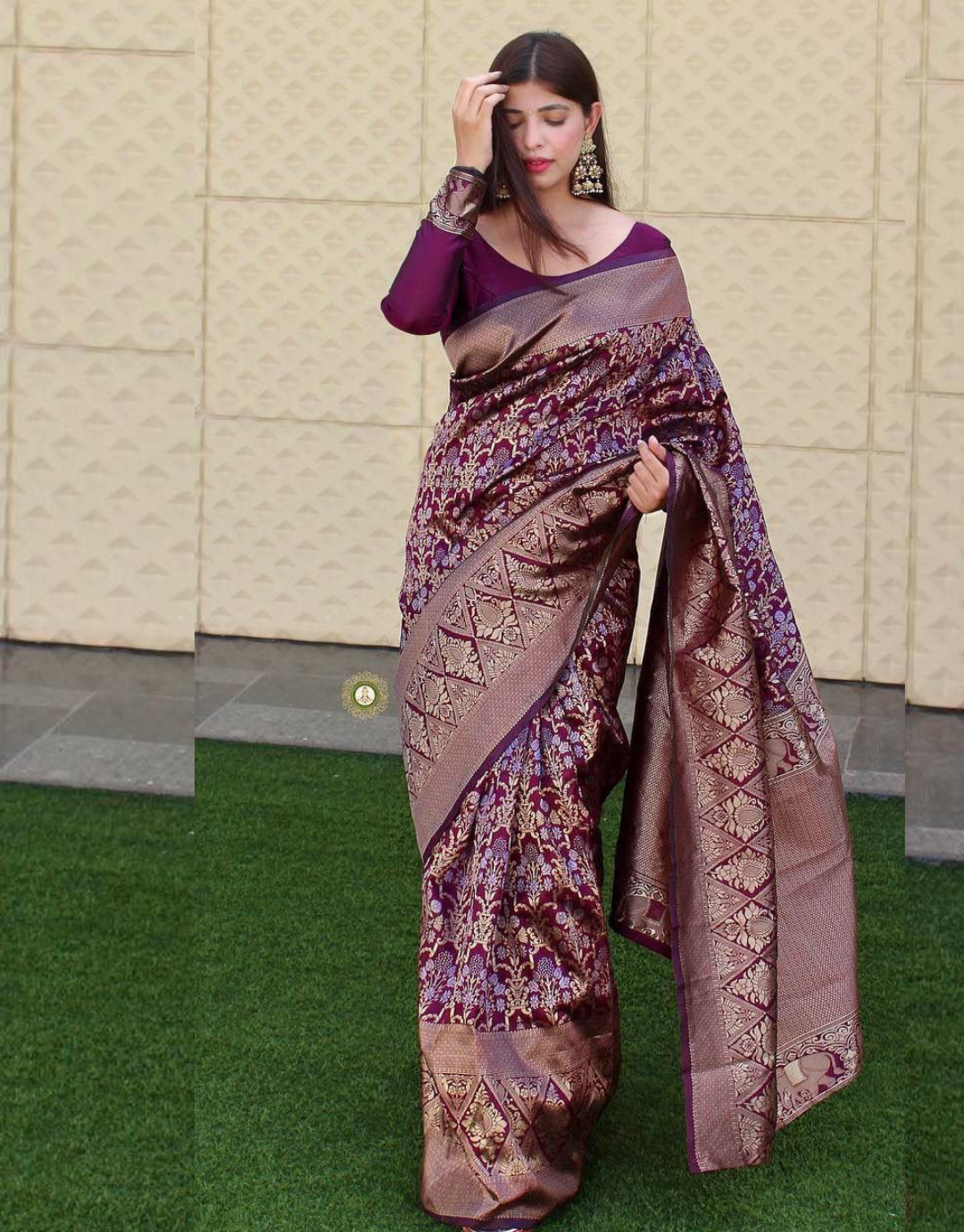 Himanshi Wine Soft Silk Saree