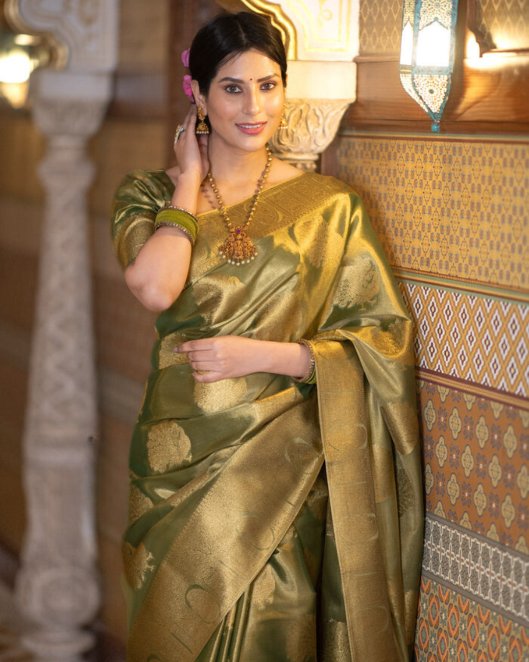 Opulent Bloom - Zariknyaa Banarasi Silk Saree