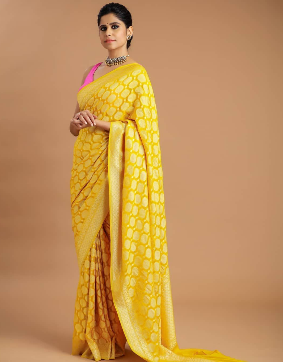 Prerna Yellow Soft Silk Saree