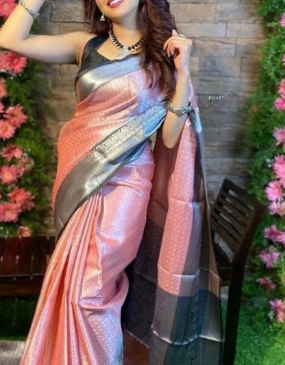 Chanda Pink Banarasi Saree