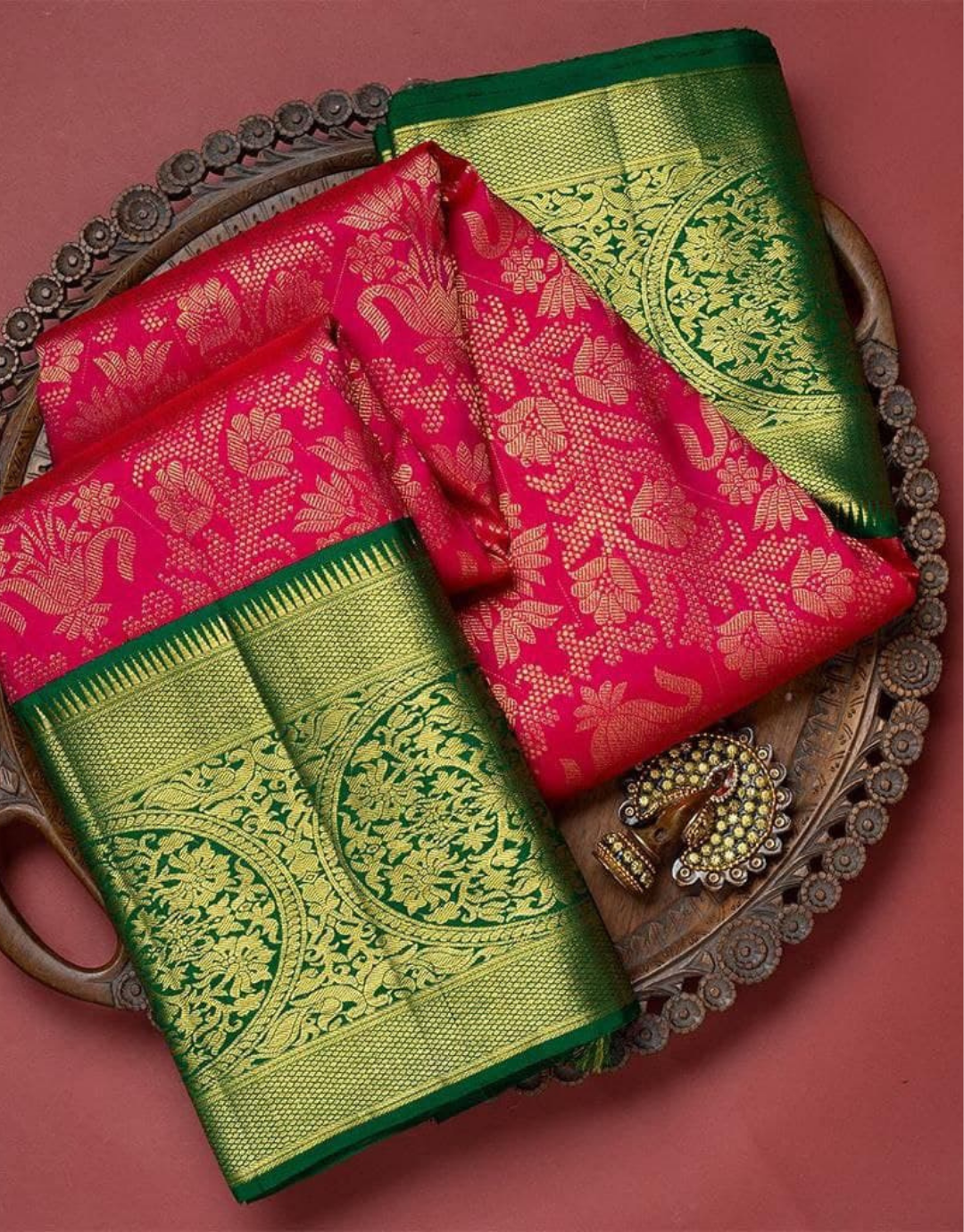 Siya Red Kanchipuram Saree