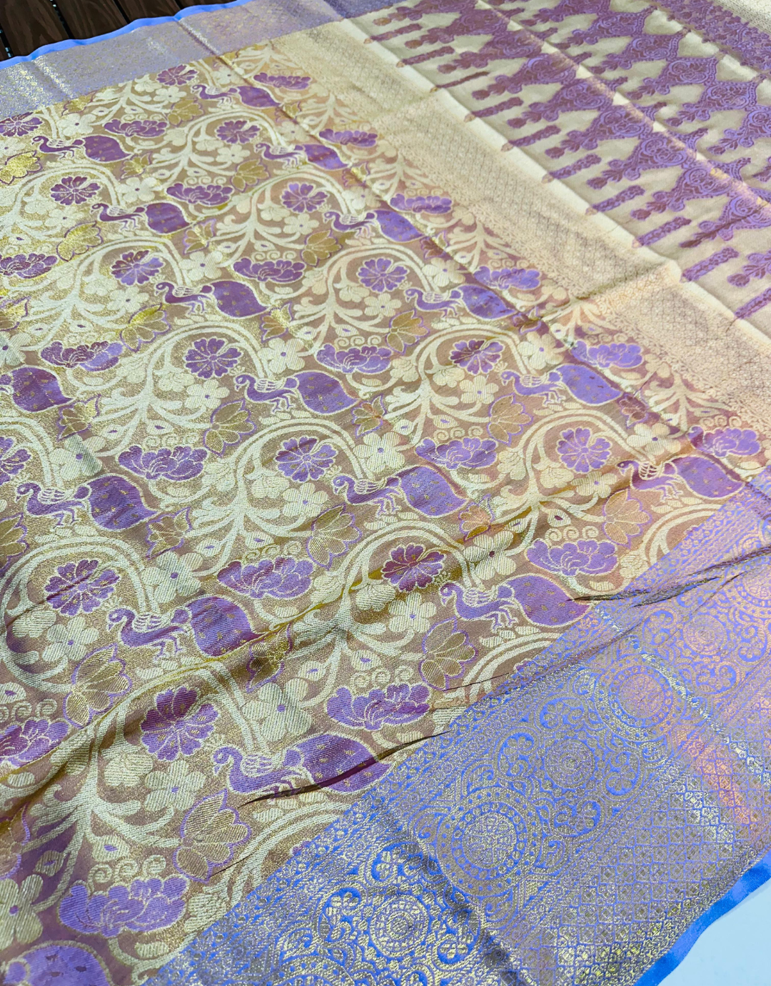 Shobha Lavender Purple Kanchipuram Silk Saree