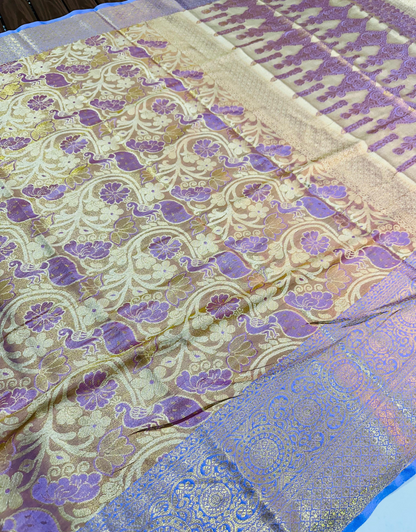 Shobha Lavender Purple Kanchipuram Silk Saree