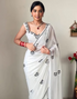 Seema White Ready To Wear Saree