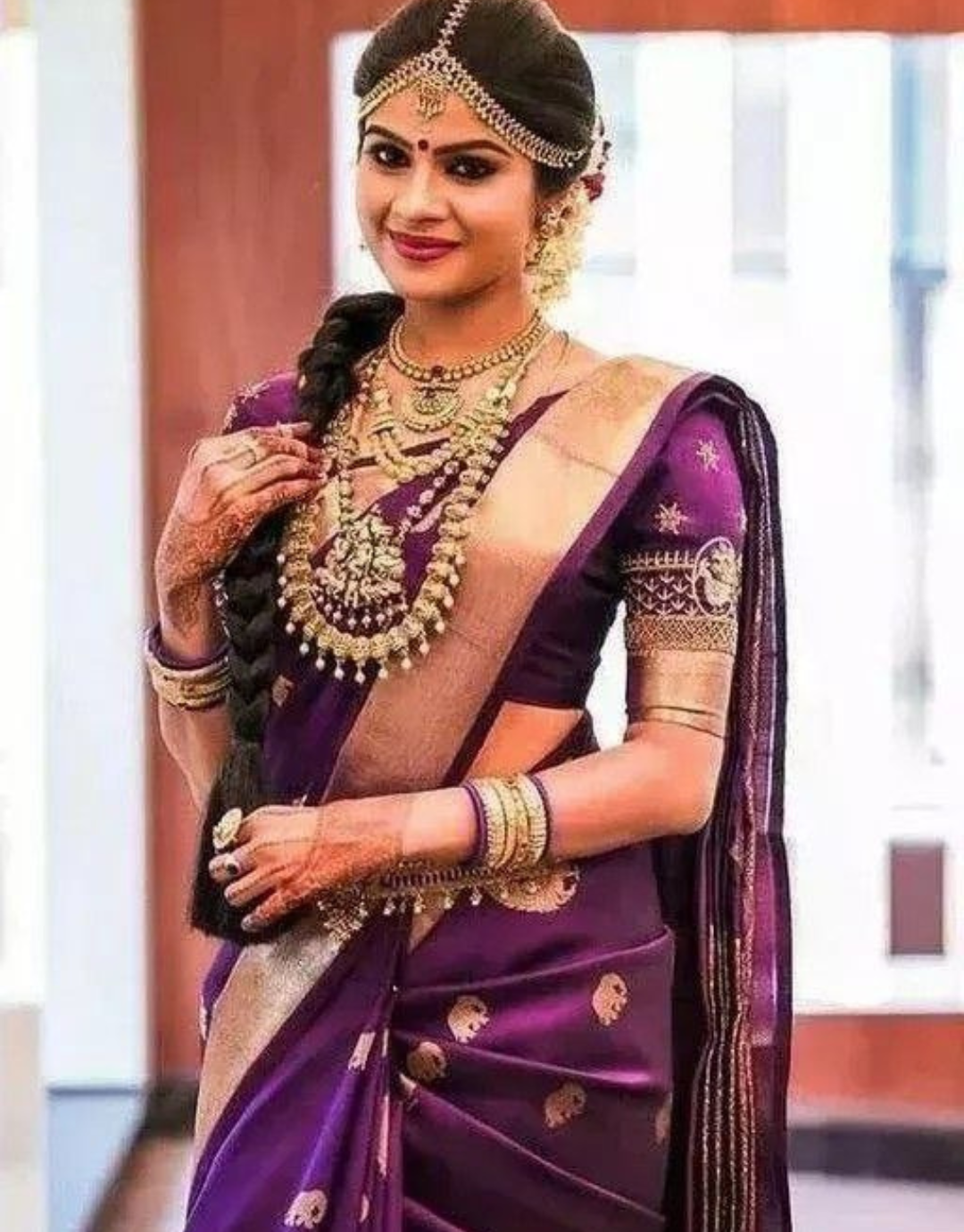 Urmila Purple Kanchipuram Saree