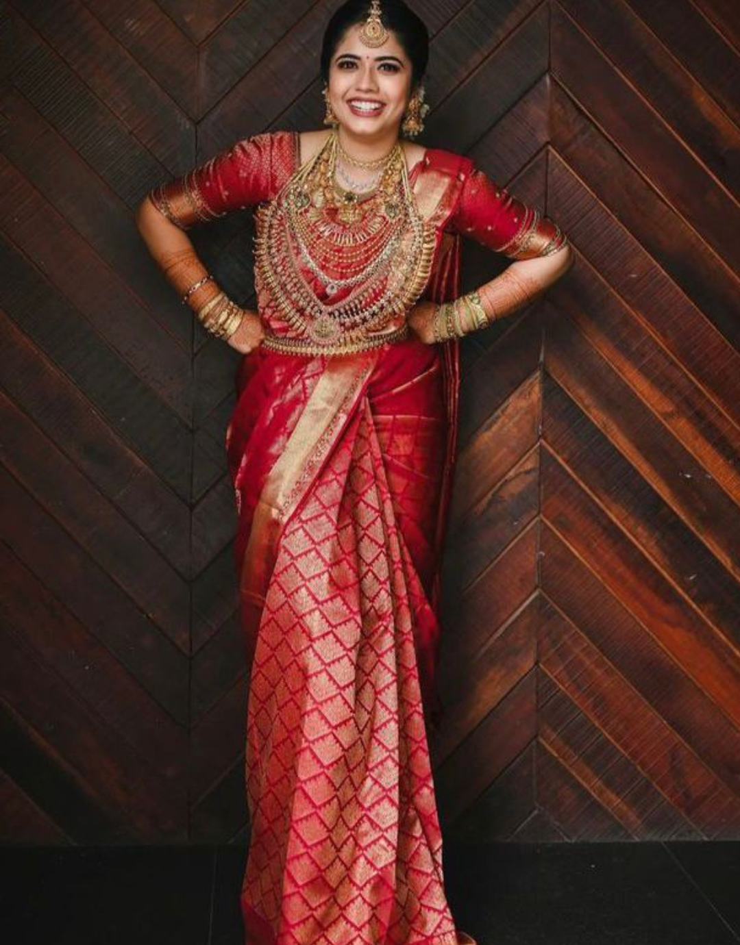 Rani Red Kanchipuram saree