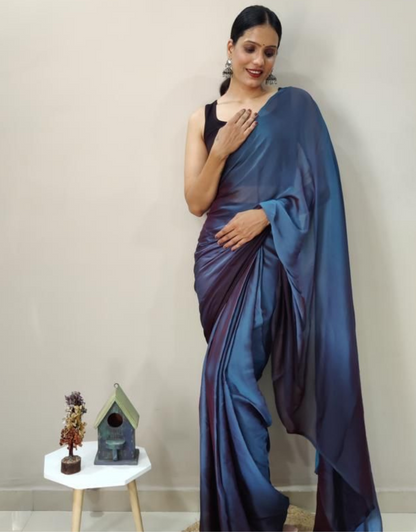 Kinjal Navy Blue Ready To Wear SareeKinjal Navy Blue Ready To Wear Saree