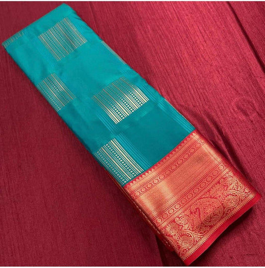 Mona SkyBlue Banarasi Silk Saree