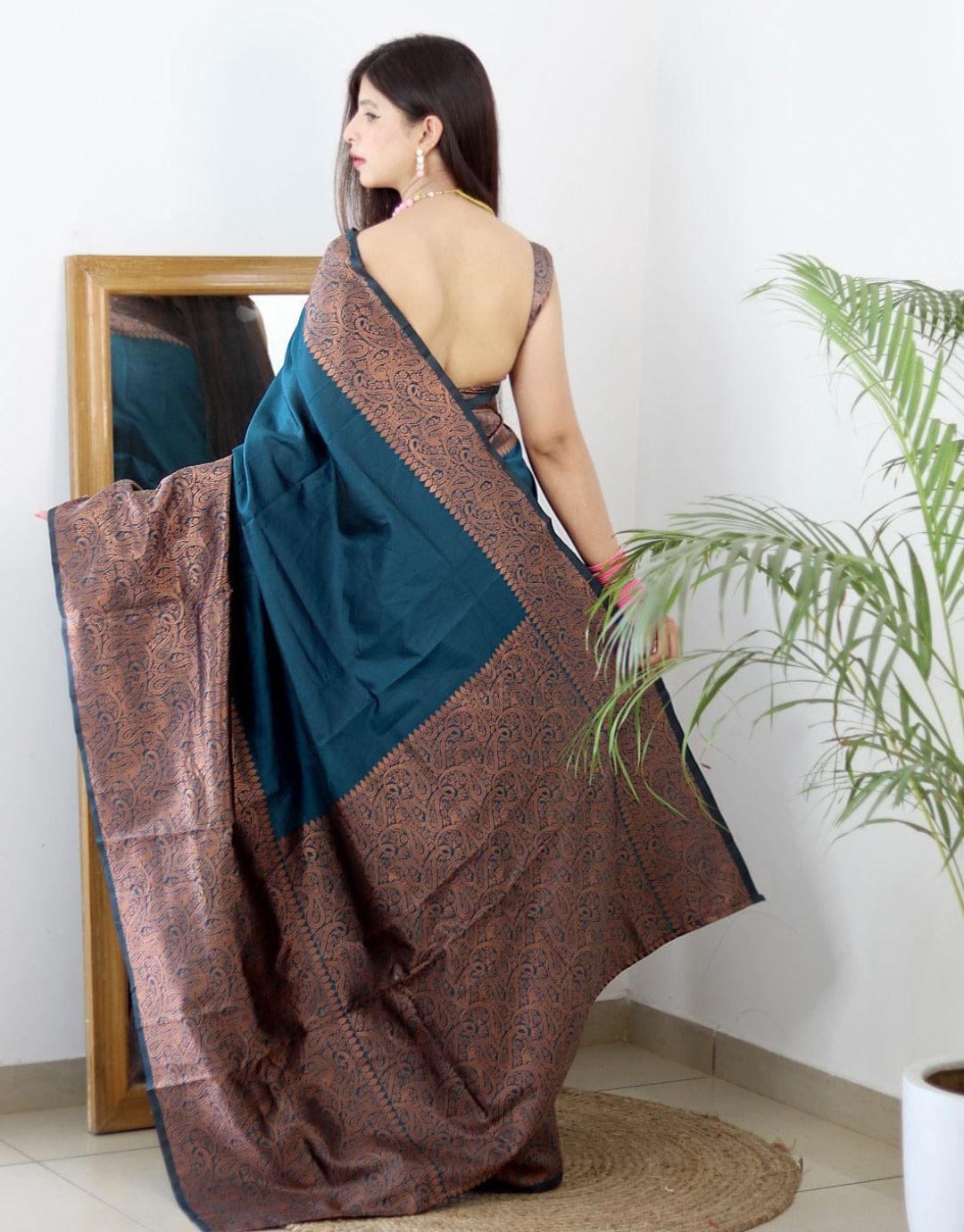 Shreya Nile Blue Soft Silk Saree