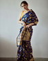 Vidhaya NavyBlue Soft Silk saree