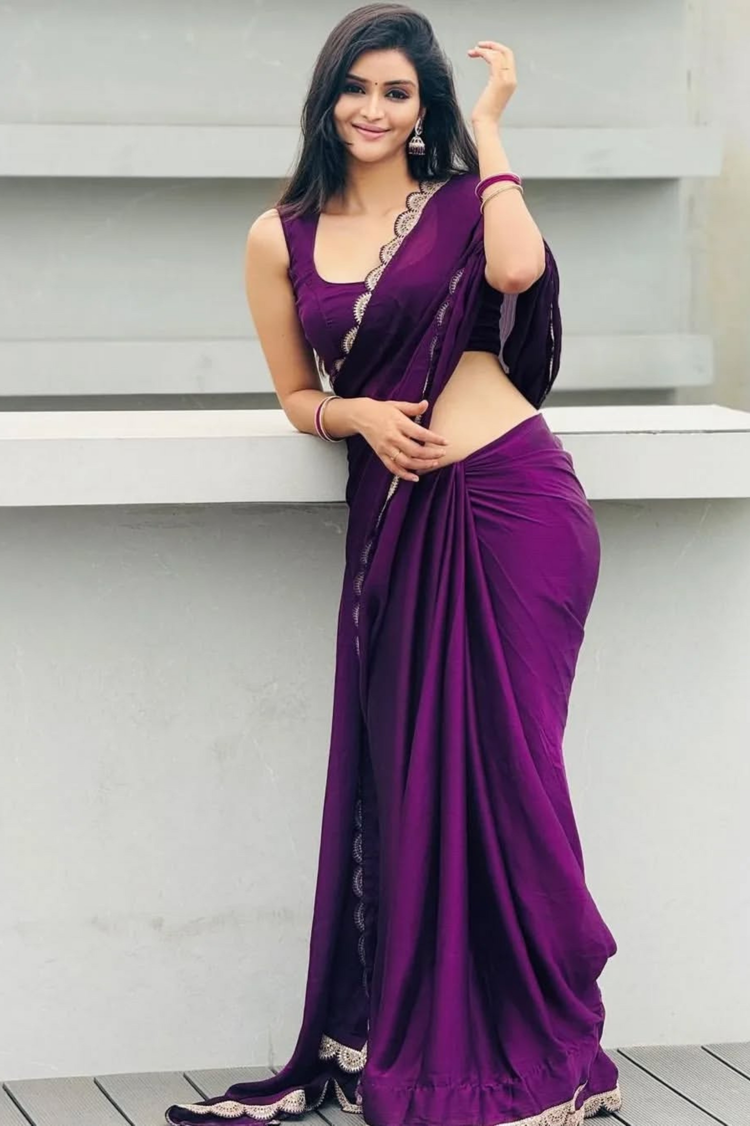 Plush Velvet - Partywear Saree