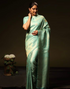 Liza Blue Lagoon Kanchipuram Saree