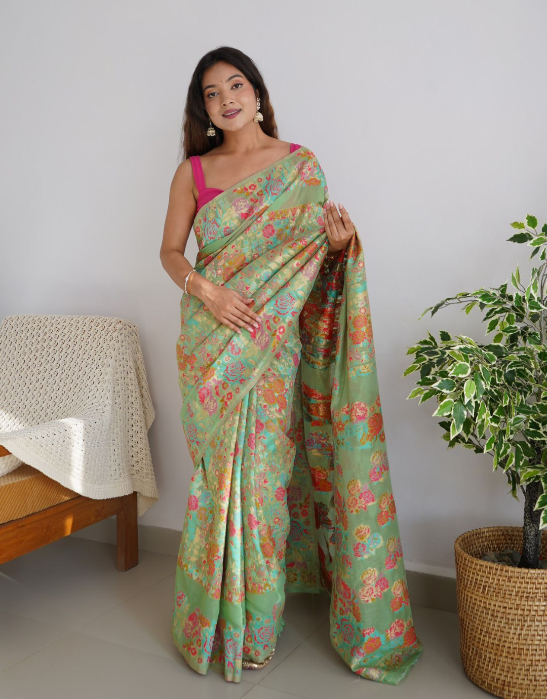 Maria Kashmiri Pashmina Saree