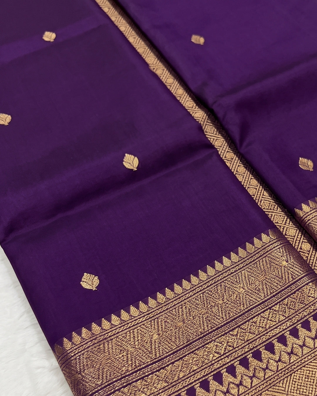 Kriya - Royal Purple Woven Silk Blend Saree