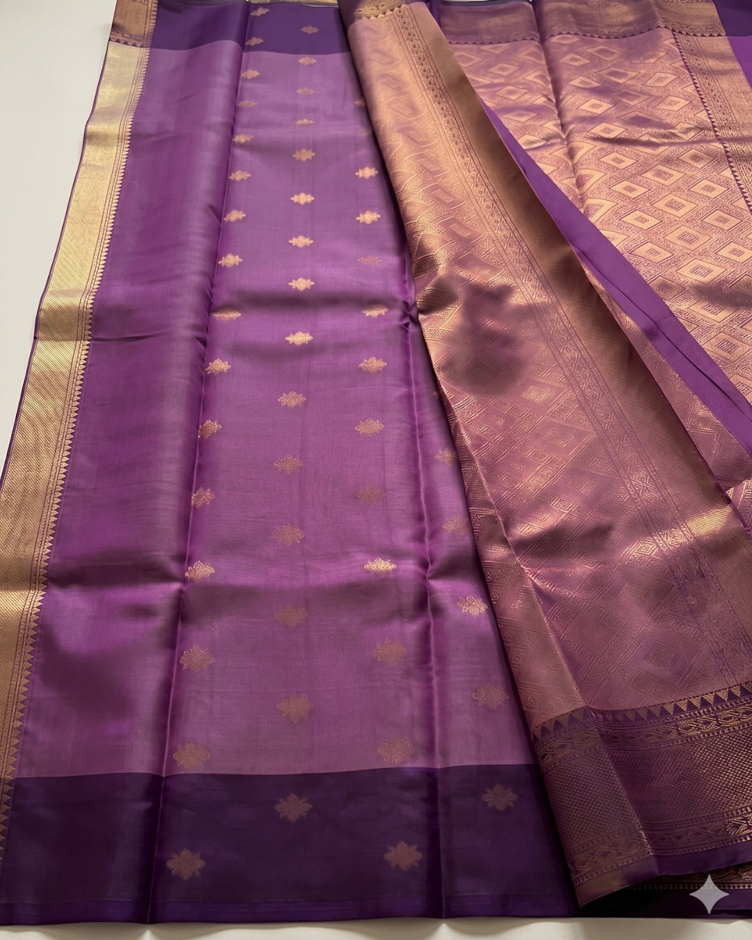 Chaya - Elegant Champagne Silk Heritage Drape