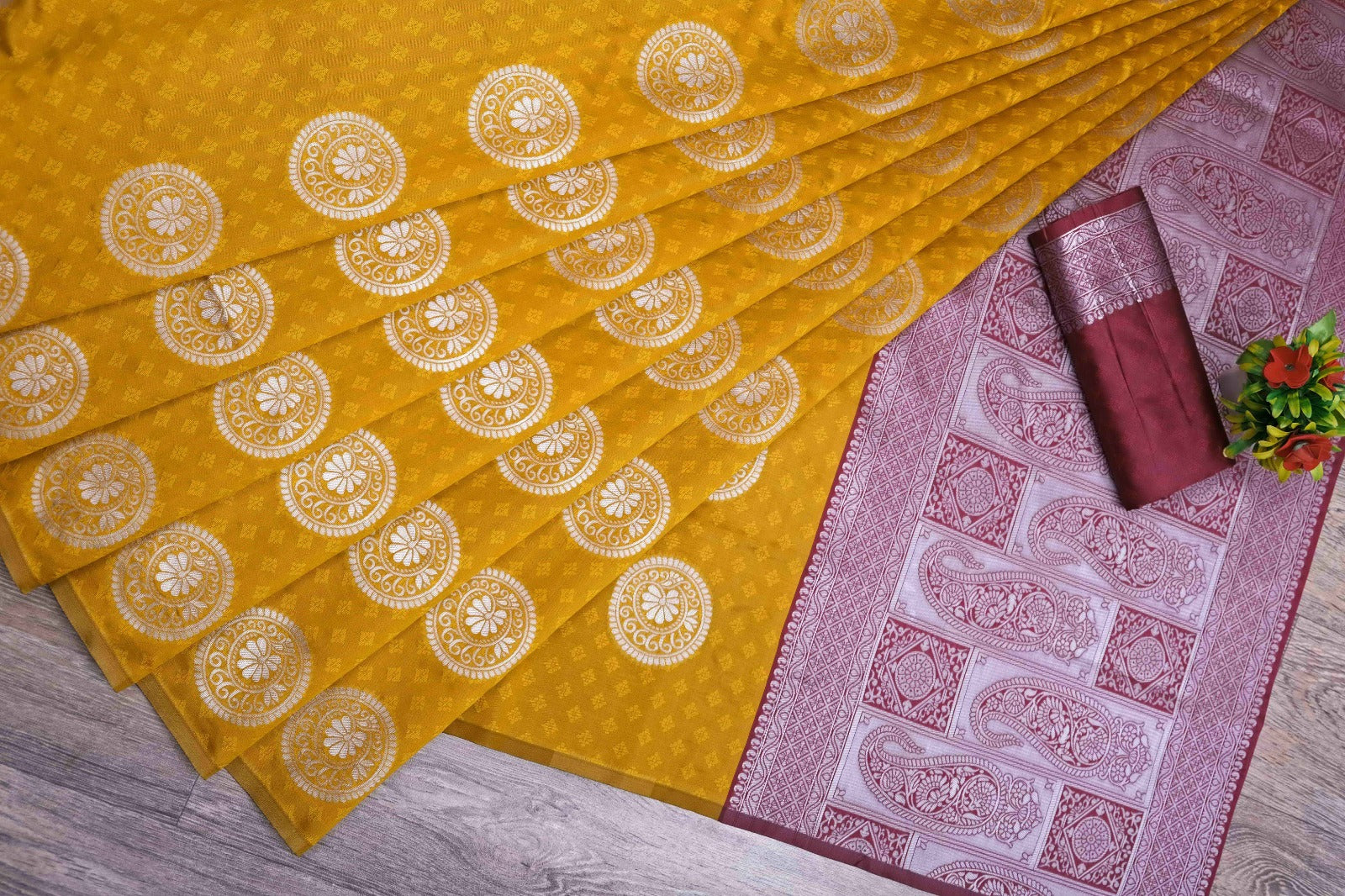 Veera Yellow Soft Silk Saree