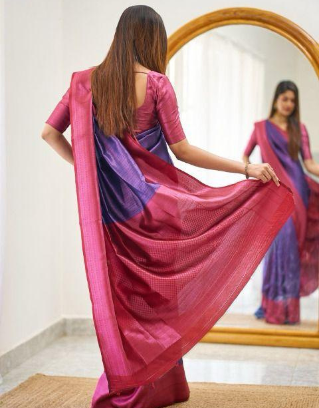 Jivika Purple Kanchipuram Silk Saree